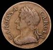 London Coins : A189 : Lot 1455 : Farthing 1673 CAROLA error, Peck 523, Fine/About Fine and bold, our archive database stretching back...