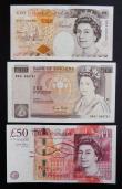 London Coins : A189 : Lot 146 : Fifty Pounds Salmon Boulton and Watt AA10 prefix Unc. Ten Pounds Gill 1988 Florence Nightingale B354...