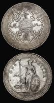 London Coins : A189 : Lot 1572 : GB Trade Dollar 1900B KM#T5 NVF/VF cleaned, Hong Kong 50 Cents 1902 KM#14 VG