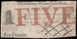 London Coins : A189 : Lot 189 : Glastonbury & Shepton Mallet Bank &pound;5 dated 1831 serial No.7501 for John Fry Reeves & T...