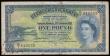 London Coins : A189 : Lot 198 : Bermuda 1 Pound 20.10.1952 Pick 20a a firm note VF for wear but with multiple rust marks, prefix C/1