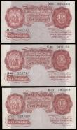 London Coins : A189 : Lot 29 : Ten Shillings Catterns B233 (3) prefixes V53 (first series) VF, O50 EF and S46 GEF-AU
