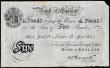 London Coins : A189 : Lot 34 : Five Pounds Peppiatt white B241 dated 27th April 1943 S/N C/353 79637, Pick241, Good VF some brown s...