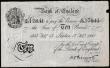 London Coins : A189 : Lot 35 : Ten Pounds Peppiatt B242 Operation Bernhard German forgery dated 17th Feb 1937, S/N K/183 17841, Goo...