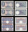 London Coins : A189 : Lot 36 : Five Pounds O'Brien Lion and Key B280 (2 consecutives) J03 023111 and 112 Unc. One Pound Peppia...