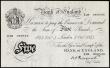 London Coins : A189 : Lot 43 : Five Pounds Peppiatt white B255 dated 4th October 1944 S/N E28 069545, thick paper, EF 3 tiny pinhol...