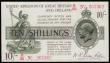 London Coins : A189 : Lot 5 : Ten Shillings Warren Fisher T25 issued 1919 red serial number E/32 267362 (No. with dot), Unc or nea...