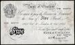 London Coins : A189 : Lot 52 : Five Pounds Peppiatt white B255 thick paper dated 30th October 1944 S/N E50 069731, VF some dirt and...