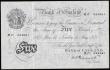 London Coins : A189 : Lot 59 : Five Pounds Peppiatt white B264 dated 14th May 1947 series M17 024681, AU