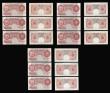 London Coins : A189 : Lot 69 : Ten Shillings O'Brien Medallion of Britannia B271 (18) with 16 in high grades GEF-Unc with 2 in...