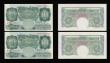 London Coins : A189 : Lot 70 : One Pound O'Brien 1955 medallion of Britannia B273 (4) being two groups of consecutives O56K 93...