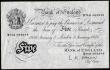 London Coins : A189 : Lot 76 : Five Pounds O'Brien white B276 dated 3 January 1956 prefix B74A, GVF 