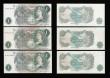 London Coins : A189 : Lot 82 : One Pound Hollom G reverse replacement B293 (6) various mid M--N prefixes EF-AU