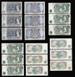 London Coins : A189 : Lot 85 : Five Pounds Hollom 1963 B297 (3) mid series AU-Unc. One Pound QE II portrait O'Brien replacemen...