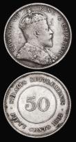 London Coins : A189 : Lot 910 : Canada - Newfoundland 50 Cents 1904H KM#11 Fine, Straits Settlements 50 Cents 1902 KM#23 VG/Fine the...