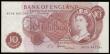 London Coins : A189 : Lot 97 : Ten Shillings Fforde B310 issued 1967 very first run A01N 447241 AU one centre fold
