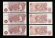 London Coins : A189 : Lot 98 : Ten shillings Fforde B310 issued 1967 very last run D38N (5 consecutives) 435767 - 435871 AU-UNC 
