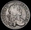 London Coins : A191 : Lot 1259 : Crown 1671 Second Bust E of ET struck over R ESC 42A rated R4 by ESC, Fine and the error legend clea...
