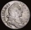 London Coins : A191 : Lot 1277 : Crown 1696 OCTAVO with GEI for DEI error ESC 91 VG once in jewellery, Bull 1000 and rated R5 by Bull