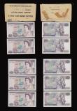 London Coins : A191 : Lot 134 : Twenty Pounds Page B328 issued 1970 first series William Shakespeare on reverse, Pick380b (10 consec...