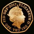 London Coins : A191 : Lot 1417 : Fifty Pence 2017 375th Anniversary of the Birth of Sir Isaac Newton S.H39 Gold Proof FDC uncased in ...