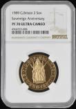London Coins : A191 : Lot 2205 : Two Pounds 1989 500th Anniversary of the First Gold Sovereign Proof FDC in an NGC holder PF70 ULTRA ...
