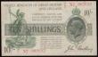 London Coins : A191 : Lot 23 : Ten Shillings Bradbury Third Issue T20 Red Dash in No. in serial number, 16th December 1918 S/N C/7 ...