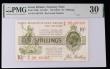 London Coins : A191 : Lot 24 : Ten Shillings Bradbury Third Issue T20 Red Dash in No. in serial number, 16th December 1918 serial n...