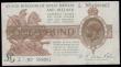 London Coins : A191 : Lot 28 : One Pound Warren Fisher T24 issued 1919 last series X/20 prefix, Pick357, Fine with pinholes