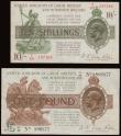 London Coins : A191 : Lot 37 : Warren Fisher (2) Ten Shillings T33 issued 1927 first series T/69 247568, Northern Ireland in title,...