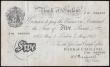 London Coins : A191 : Lot 70 : Five Pounds Peppiatt white B255 thick paper dated 4 May 1945 serial J10 066600, VF light stains and ...