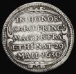 London Coins : A191 : Lot 741 : Birth of Prince Charles 1630 4 heart shaped shields HACTENVS ANGLORVM NVLLI, Reverse IN. HONOR.CARO:...
