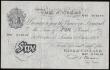 London Coins : A191 : Lot 88 : Five Pounds Beale white B270 dated 13th October 1949 O67 015019 Good VF