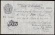 London Coins : A191 : Lot 90 : Five Pounds Beale white B270 dated 16th June 1950 S/N R79 033303, VF a grey stain reverse