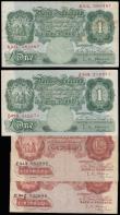London Coins : A191 : Lot 94 : O'Brien 1955 issue First and Last (4) One Pound (2) a first and last sub series run Z99J 210271...