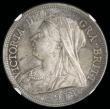 London Coins : A192 : Lot 1221 : Halfcrown 1899 ESC 733, Bull 2785 Choice Unc with a lovely tone graded MS62 by NGC which looks conse...