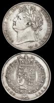 London Coins : A192 : Lot 1249 : Halfcrowns (2) 1824 and 1878 both EF details and both cleaned