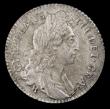 London Coins : A192 : Lot 1614 : Sixpence 1697B First Bust, Later Harp, Large Crowns ESC 1554, Bull 1261 Toned UNC in a PCGS holder a...