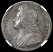 London Coins : A192 : Lot 403 : Coronation of George II 1727 34mm diameter in silver by J. Croker, Eimer 510 the official coronation...