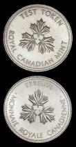 London Coins : A192 : Lot 553 : Canada, Royal Canadian Mint Test Tokens (2) Ten Tokens R.C.M 1965 19mm Floral Design Plain Edge Unc ...