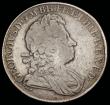 London Coins : A192 : Lot 922 : Crown 1723 SSC, DECIMO edge, ESC 114, Bull 1545 approaching Fine/Fine with an edge knock