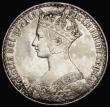 London Coins : A192 : Lot 935 : Crown 1847 Gothic ESC 288 UNDECIMO EF details once in jewellery so with some damage to small areas o...