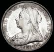 London Coins : A192 : Lot 948 : Crown 1893 LVI ESC 303, Bull 2593, EF reverse better and starting to tone