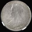 London Coins : A192 : Lot 951 : Crown 1900 LXIV ESC 319, Bull 2609 UNC with a pleasant tone and graded MS63 by NGC rare and desirabl...