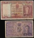 London Coins : A193 : Lot 155 : Southern Rhodesia George VI portrait (2),10 shillings dated 1st March 1944,  Pick9b and 5 shillings ...