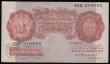 London Coins : A193 : Lot 37 : Ten Shillings Peppiatt B256 issued 1948, first run 42O 310692 VF with some thin stains rare the firs...