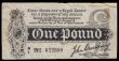 London Coins : A193 : Lot 6 : One Pound Bradbury T3.3 issued 1914, series N/1 022500 Fine but has two adhesive marks reverse where...