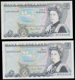London Coins : A193 : Lot 67 : Five Pounds Gill Duke of Wellington 1988 B353 last Series (2 consecutives) SE73 670445 and 446 AU-UN...