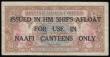 London Coins : A193 : Lot 75 : British Armed Forces 6 pence issued 1946 with "ISSUED IN HM SHIPS AFLOAT FOR USE IN NAAFI CANTE...