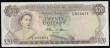 London Coins : A193 : Lot 91 : Bahamas 20 Dollars ND(1974) the rarer Allen signature Pick 39b AU (light centre fold) and scarce